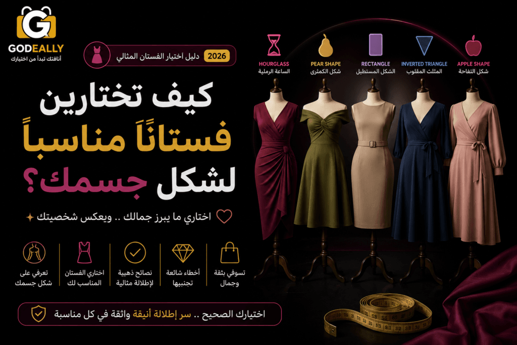 كيف تختارين فستانًا مناسبًا لشكل جسمك