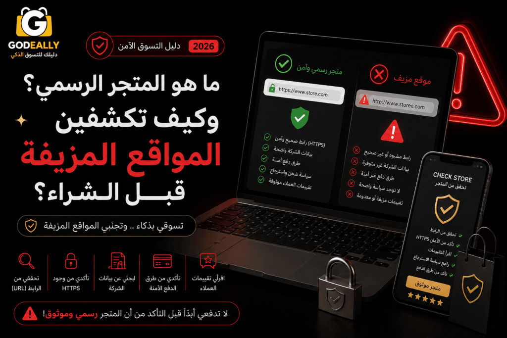 الفرق بين المتجر الحقيقي والمقلّد