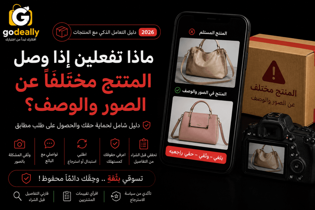 ماذا تفعلين إذا وصل المنتج مختلفًا عن الصور والوصف